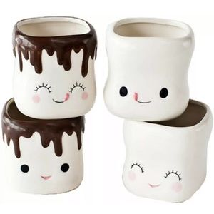 Ceramic Marshmallow 4 Piece Mug Set